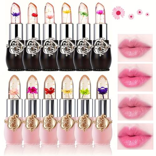 12 pcs jelly lipstick long lasting lipstick lipstick magic temperature color changing lipstick