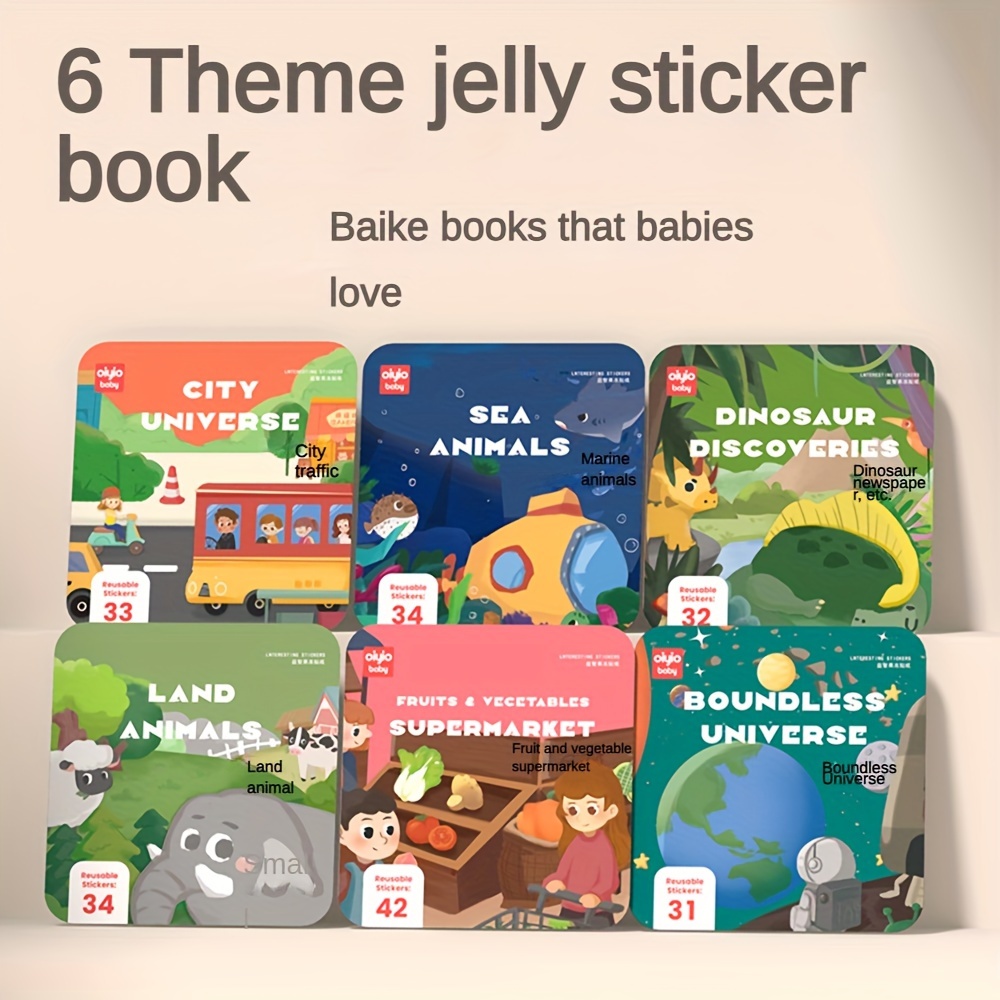 Reusable Sticker Book for Kids Ages 3+ Preschool Learning Activity Quiet  Busy Book Toddler Travel Toys Educational Gifts - Horizontal / Ocean  Wholesale
