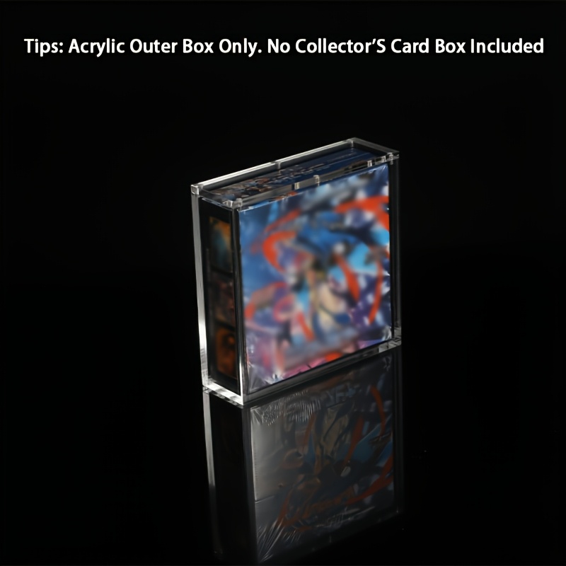 TEMU Transparente magnetische Aufbewahrungsbox für Figuren aus Acryl, passend für JAPANISCHE BOOSTERBOXEN, verdickte stapelbare Vitrine,