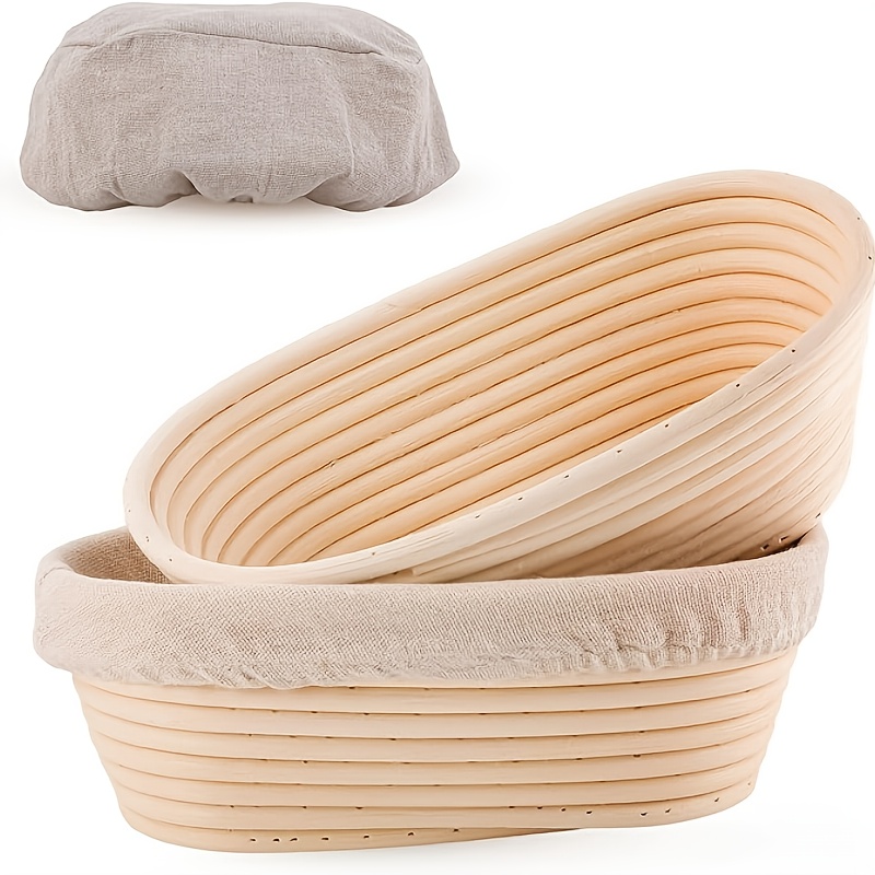   1pc rustic handmade bread sampling basket oval wooden tester with cloth lining no assembly needed durable baking supplies for home bakers holiday gifts   bread baking supplies natural  
