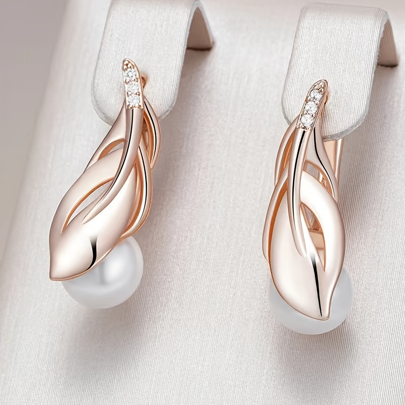 TEMU ANGOL Ein Paar elegante, schlichte, exquisite, klassische, modische, luxuriöse, vielseitige, leichter Luxus, Nischen- feiner Schmuck-Accessoires