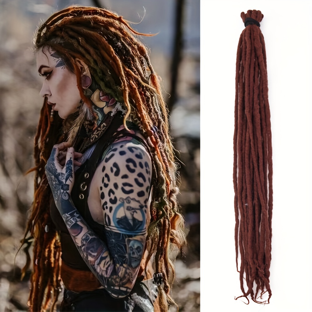 6 Strands Dreadlock Braids Hair Pieces Synthetic Crochet Temu