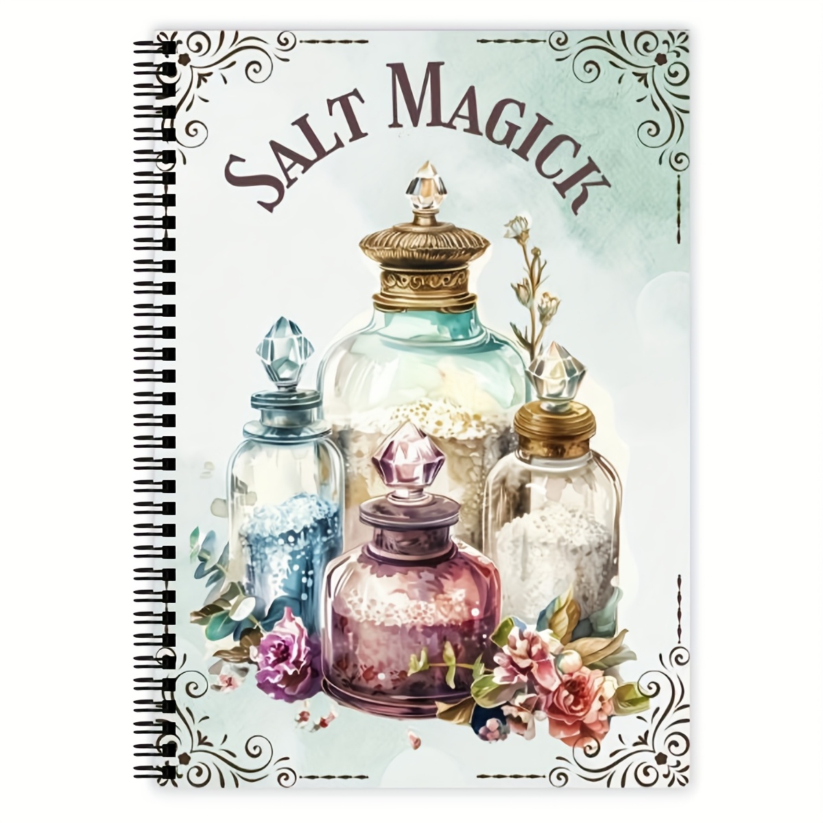 TEMU Libro di magia del sale, formato A4, guida per e l'uso del sale per la stregoneria, e del sale per la stregoneria, con a spirale, per adulti, in
