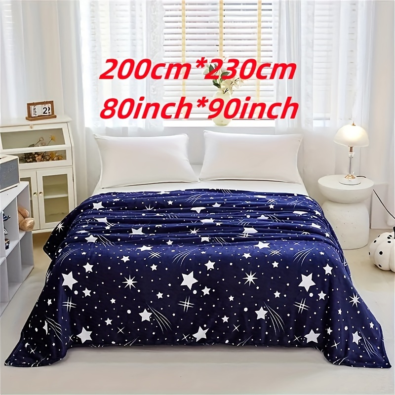 Fleece Throw Blanket With Meteor Pattern - Perfect For Couch, Office Bed, Camping & Travel - Hypoallergenic Gift Blanket, Chair, Multifunctional