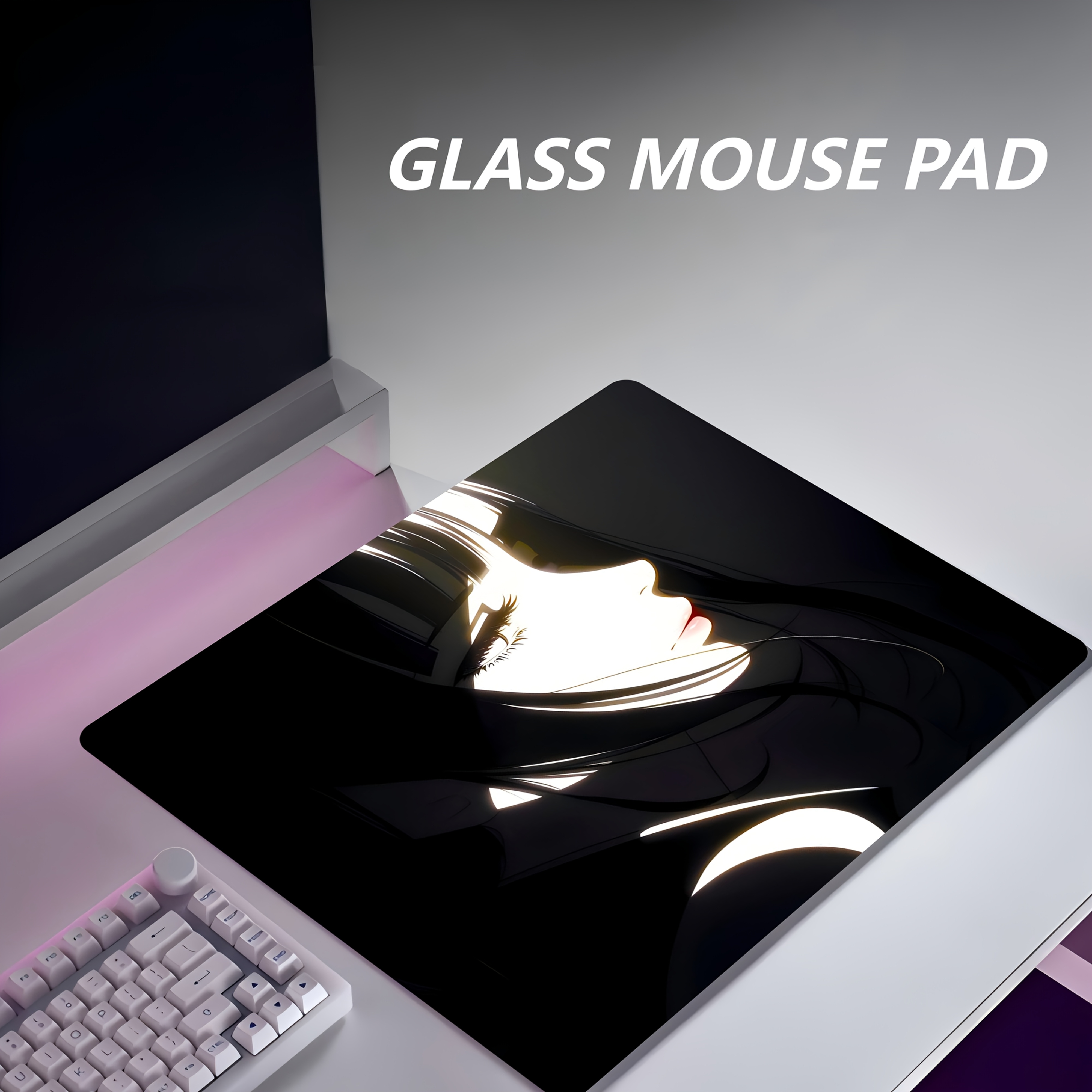 

1pc Upgraded Tempered Glass Mouse Pad, Smooth Gaming Surface For Fps Esports, Office Desk Mat, Home Use, Ideal Gift For Family, Friends, And Yourself