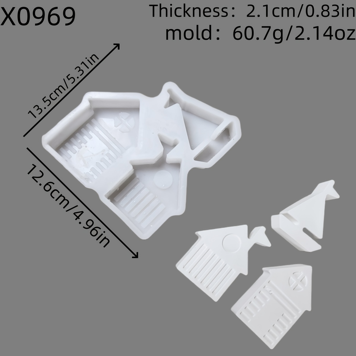 Resin Casting Molds For Seaside House 3d Ornaments, Silicone Molds For Candles, Silicone Molds For Plaster Ornaments, Silicone Molds For Home Decor, Epoxy Resin Molds 60.7 X0969