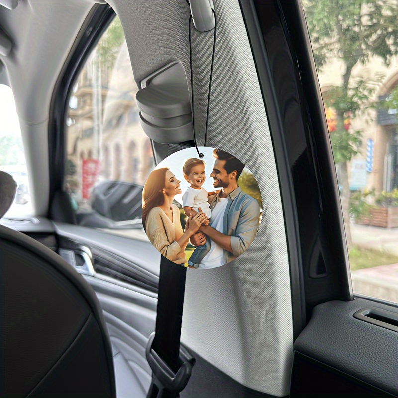 

Customization 2pcs Personalized Car Aromatherapy Air Freshener Double-sided Photo, Freshener With Picture, Freshener With Picture, Suitable For , Bathroom, Decorations Eid Mubarak