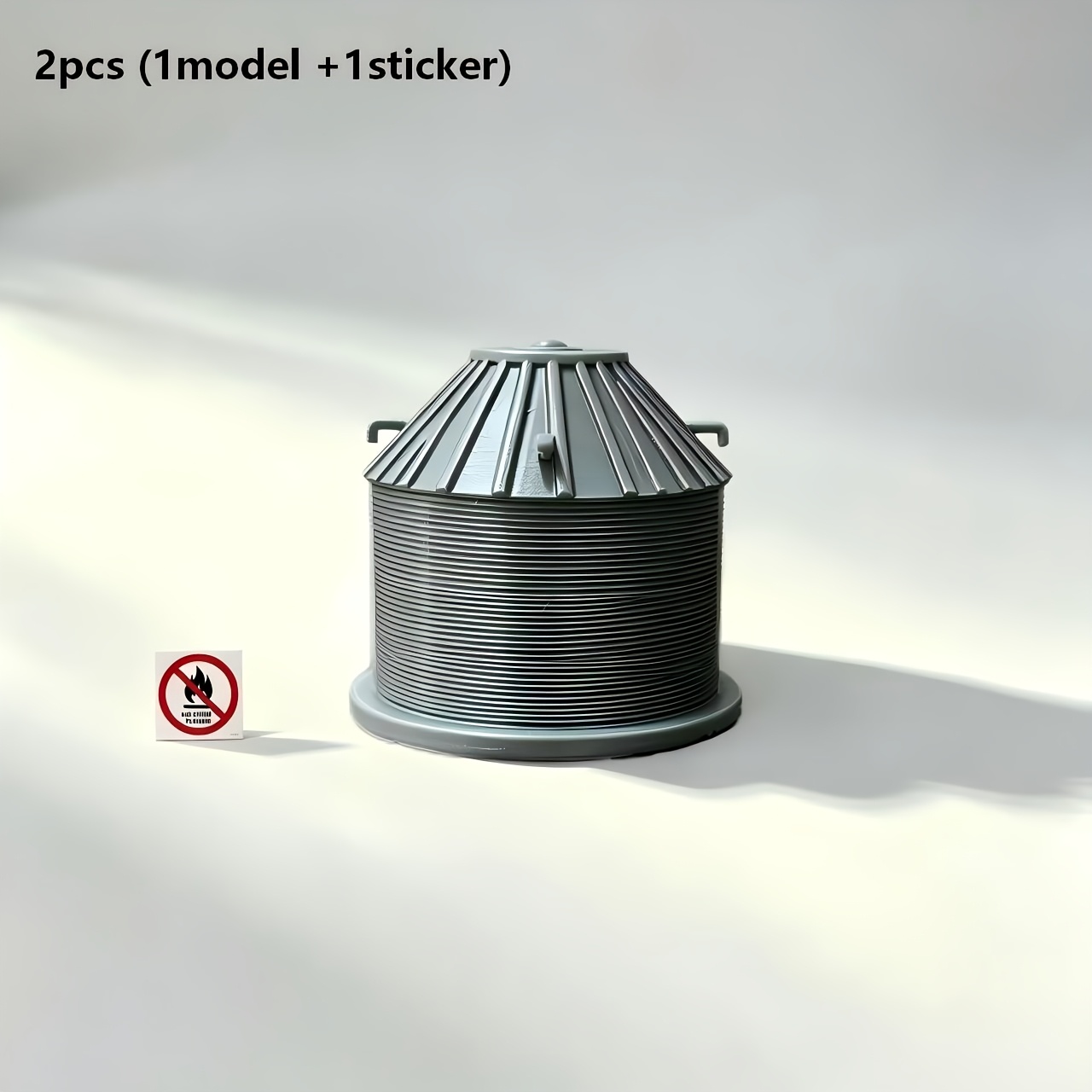 TEMU 2pcs 1:87 Ho Scale Miniature Scene Silo Plastic Model, 3d Printed, Miniature Farm Decoration, Suitable For Farm Scene Layout And Miniature Scene