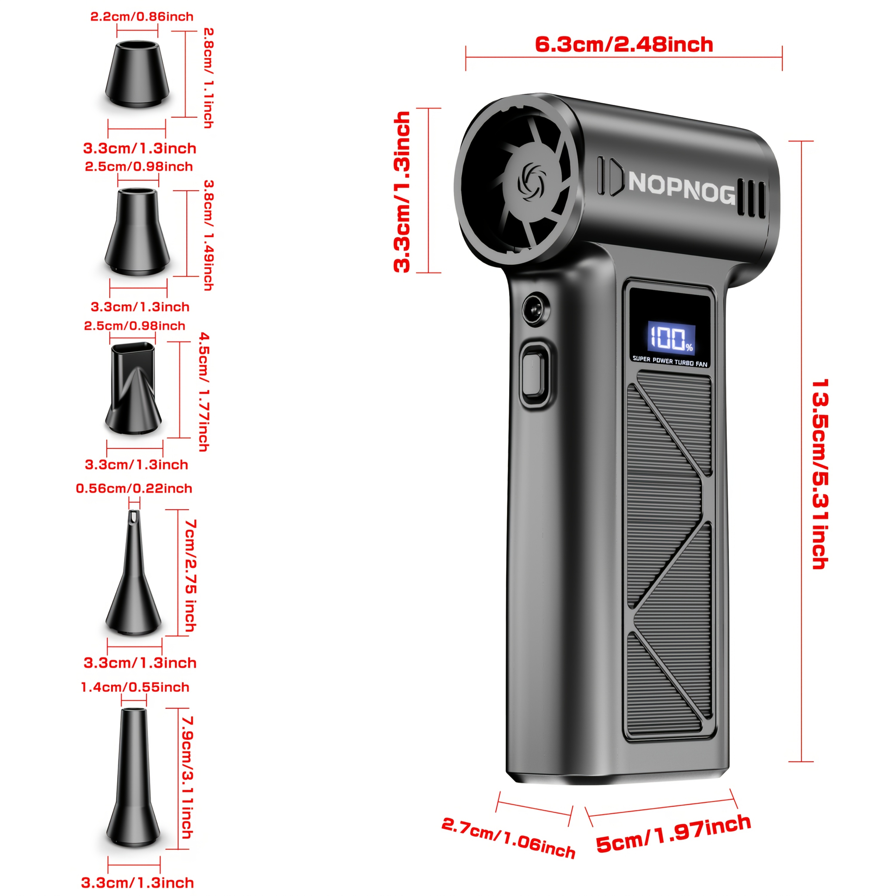 Electric Turbo Blower & Air Duster for Car Cleaning