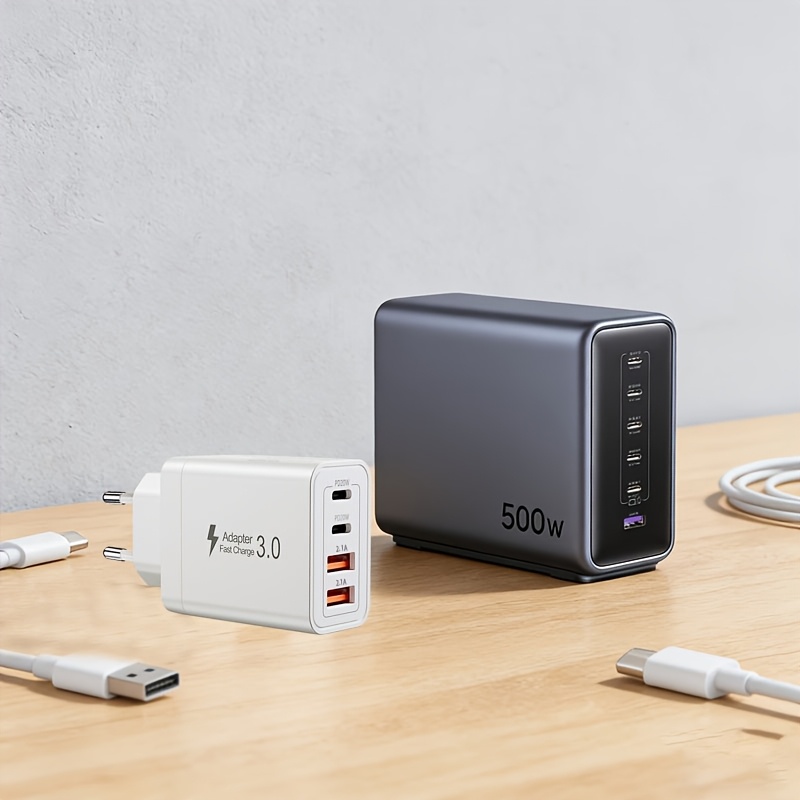 Image of Usb-c Charger, 30.5w 4-port Usb-c, Dual-port Pd+qc Fast-charging Adapter, Compatible With Iphone 11/12/13/14/15/pro Max/xs/xr/8/7/galaxy S25/s24/s23/tablet