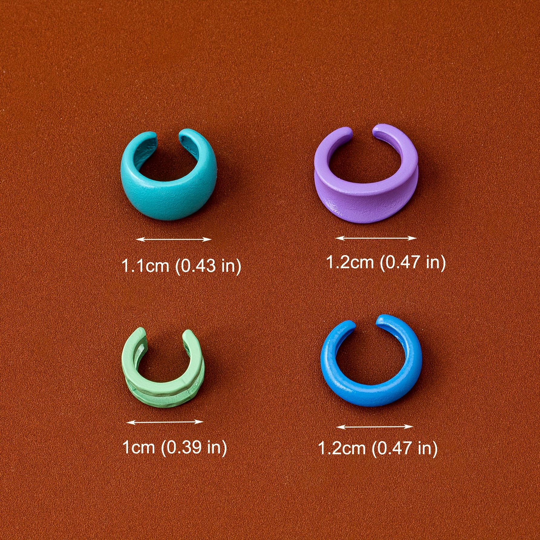 4pcs Clip Earrings Set for Women, Non Piercing Design
