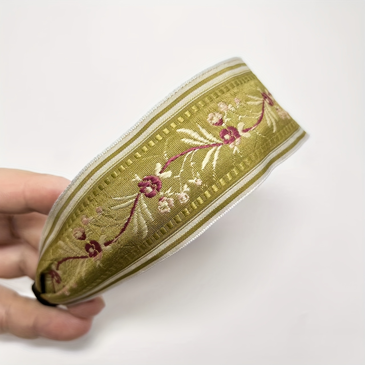 E-shop 1 Lady Boho Blumen Haarband - Elegantes, breites Haarband mit schwarzen und roten Blumen - Rutschfestes Haarband für Hochzeitsfeiern, , süße