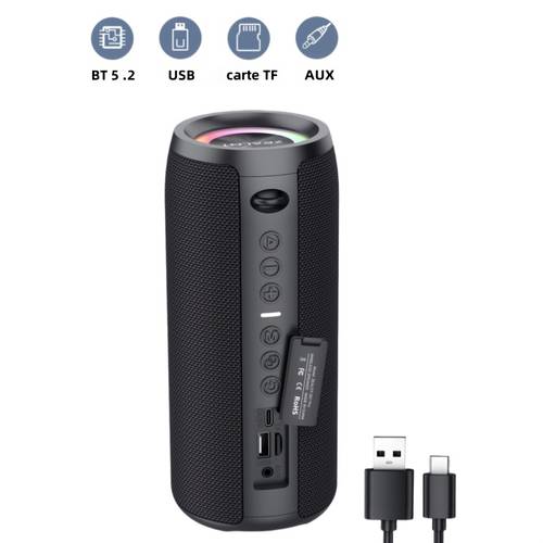 photo de l'article s51pro amplificateur fil 40w, enceinte avec son surround 3d, rgb colorées, jusquà 8 heures dautonomie, sd, usb, aux, fonction jumelage double. appels , compatible avec téléphones portables, , tv, ordinateur, adapté pour voiture, intérieur, danse, home