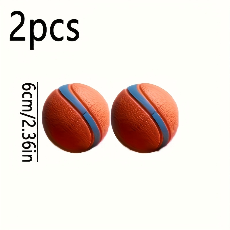 E-shop 2er-Set 6cm/2er-Set 5cm Haustier-Ballspielzeug, Langlebiger Gummi-Kauspielball für Hunde – Interaktives Spielzeug für mittelgroße Hunde,