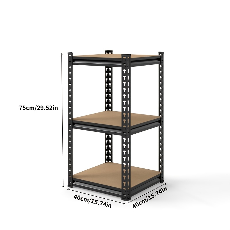 TEMU Office Bookshelf Shelving Unit, "h/60" H/72 "h Practical Storage Rack, Heavy-duty 3/5 Layer Metal Rack Unit, Adjustable Kitchen, Warehouse,
