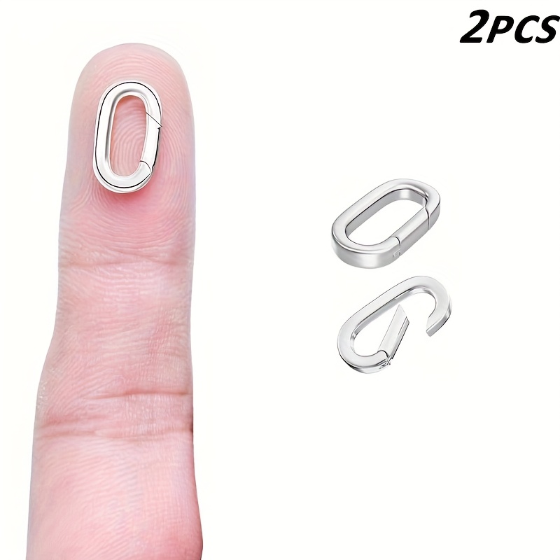 E-shop 2er-Pack Karabinerclip Anhänger Verschluss für Schmuckherstellung, Halskettenverschluss und -verschlüsse, Schmuck Karabiner Charm Connector für