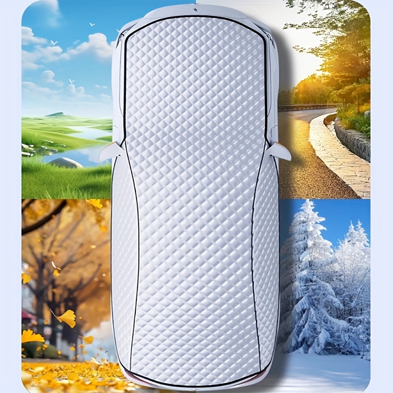 1pc heavy duty oxford cloth all weather cover compatible for suvs pickup fit   rain dust windproof car cover with off outdoor vehicle storage shield Product details 5