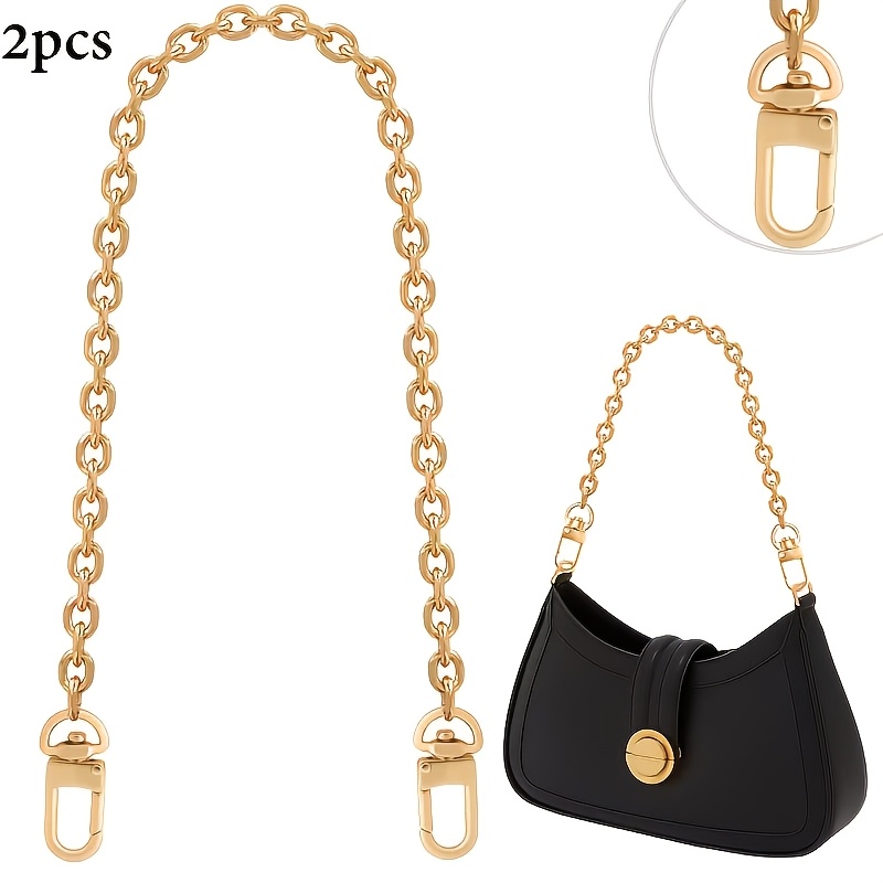 TEMU 2D, 2 piezas de cadenas de repuesto para mujer, adecuadas para hacer bolsos de bricolaje, correa de cadena para bolsos de brazo, cadenas para