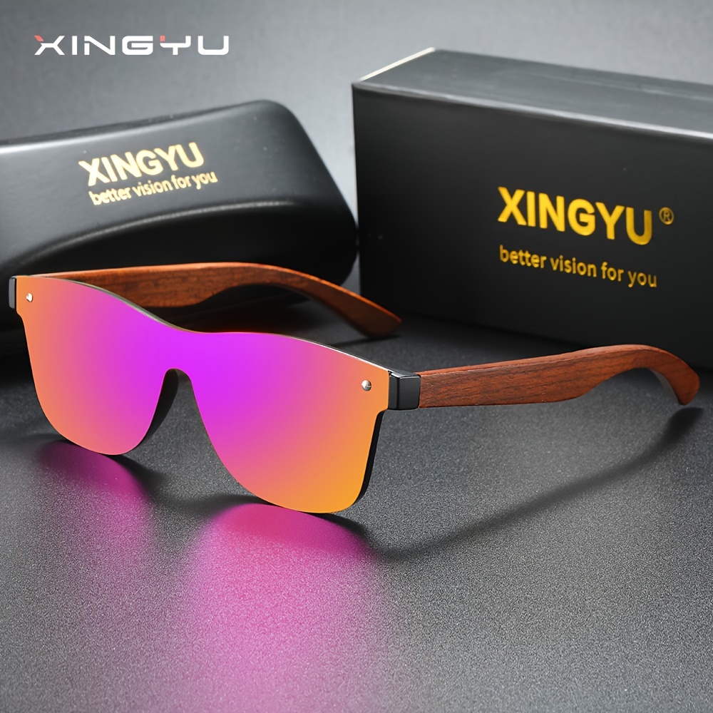 Xingyu Unisex Frameless Polarized Sunglasses Iridescent Film Driver Fishing Sunglasses Counter Box Gift Sunglasses