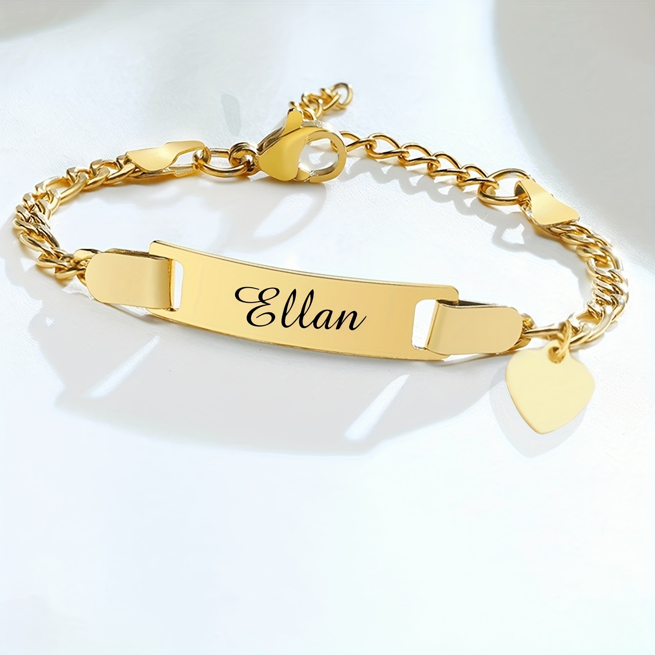 TEMU Pulsera de moda personalizada con grabado láser y personalizado