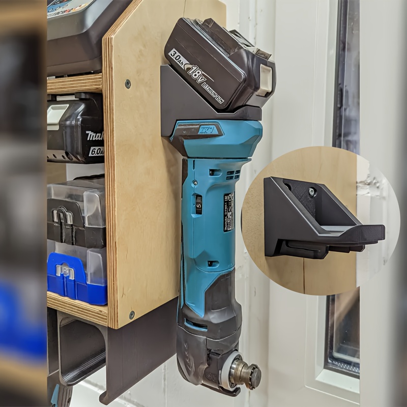 For Makita 18v Heavy-duty Tool Mounting Base/bracket, Space- Design, Brushed Surface Finish, Suitable For Garage Organization And Storage