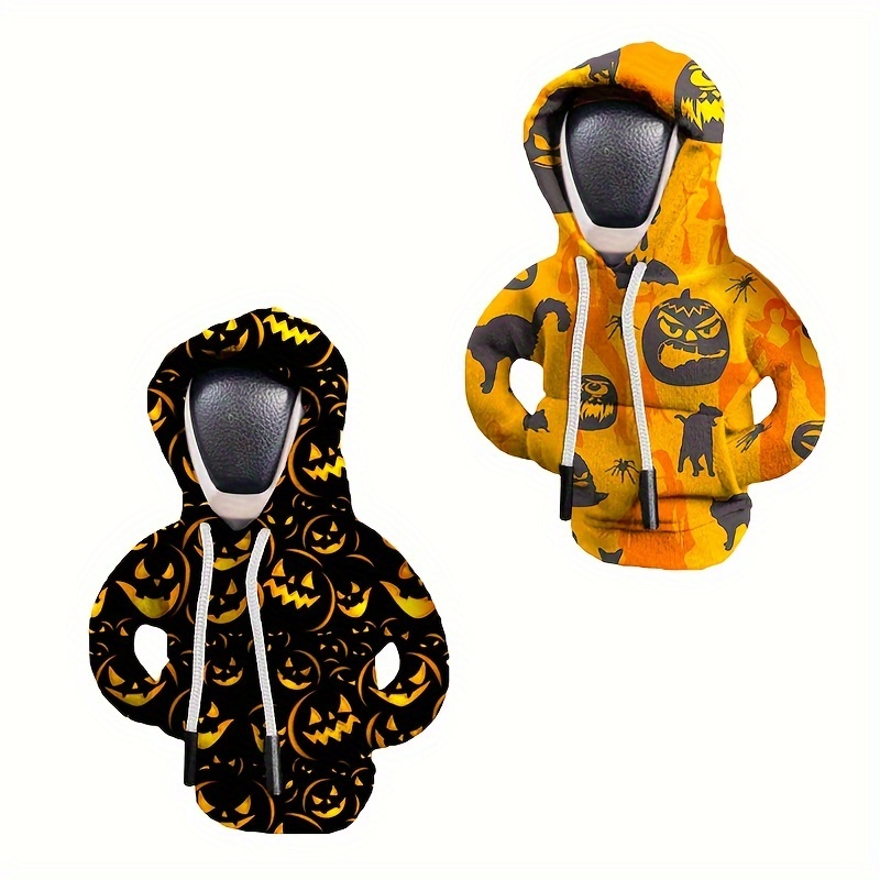 TEMU 2pcs Halloween Gear Shift Cover Hoodie Gear Shift Cover, Interior Accessories Shift Knobs Fashionable Shirt Trim