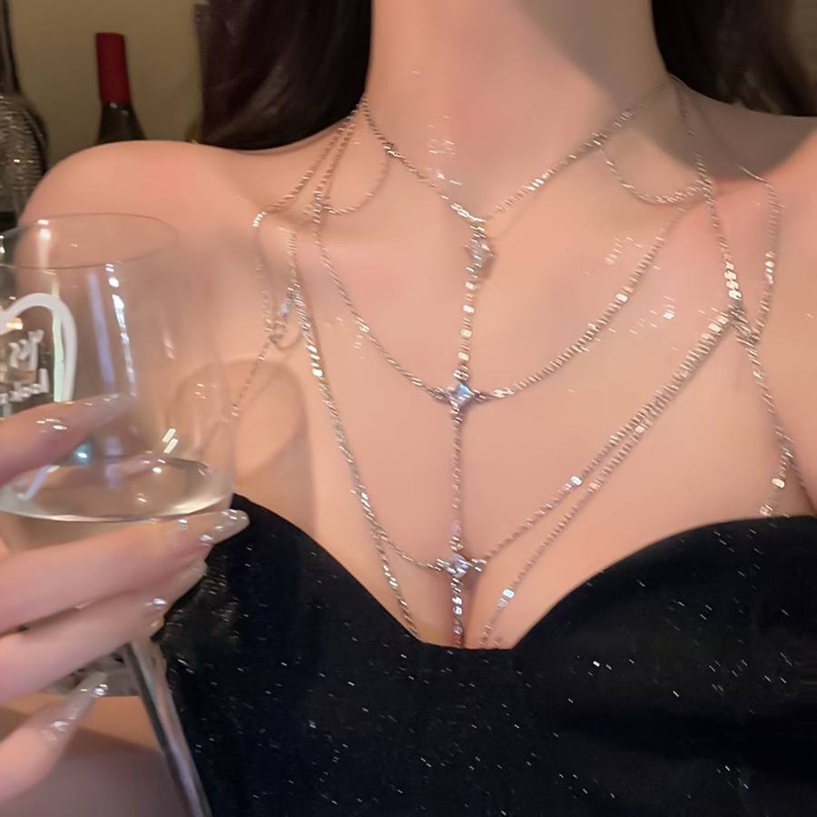 Sparkling Body Chain Necklace for Women