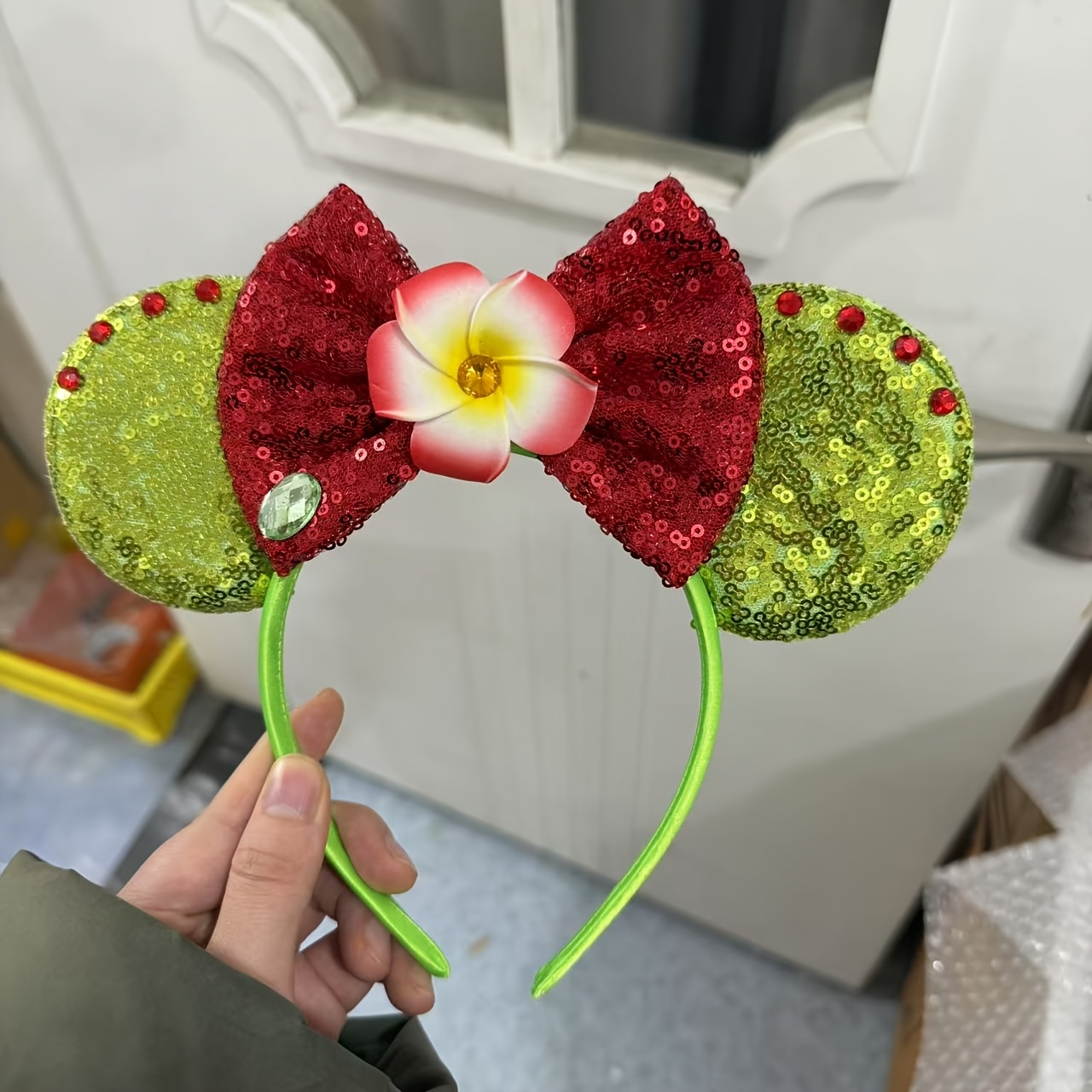 FANYITY Mouse Ears, Sequin Mouse Ears Headband For Girls Women Halloween Birthday Party (Captain A