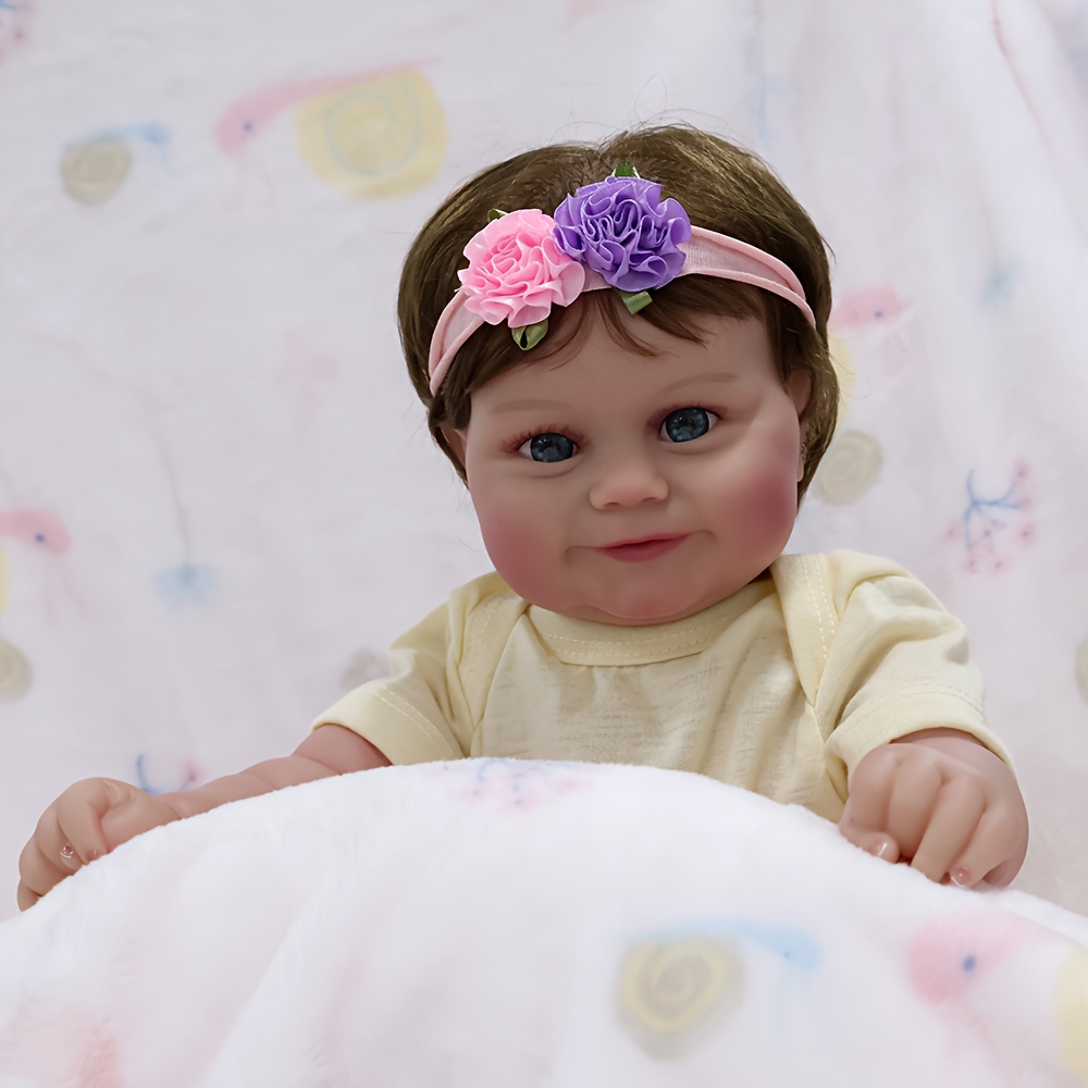 Muñecas de bebé Reborn de 22 pulgadas, vinilo de silicona suave, realista,  para recién nacidos, ojos abiertos realistas, juguetes magnéticos para  niñas (Jacob)