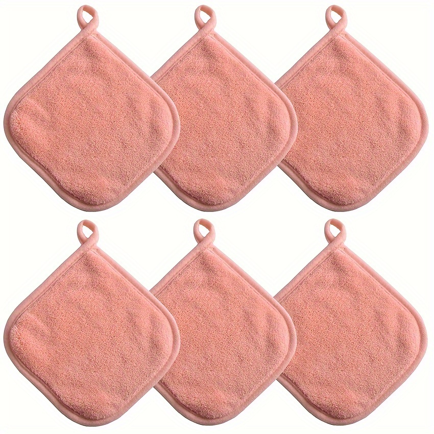 

6/12pcs, Soft Microfiber Facial Cleansing Cloths, Makeup Removal Face Towels With Hanging Loop, Gentle On Skin, Washable And Reusable