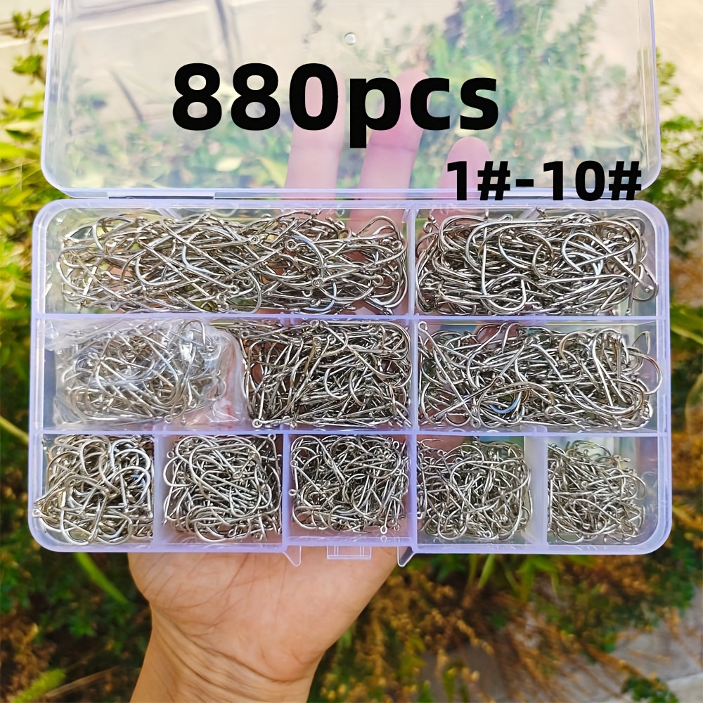 TEMU Outdoor Fishing Supplies: Lure Fishing Hooks, Soft Bait Hooks, Long Shank Hooks, Back-thorn Lures, Suitable For Freshwater And Saltwater, Boxed
