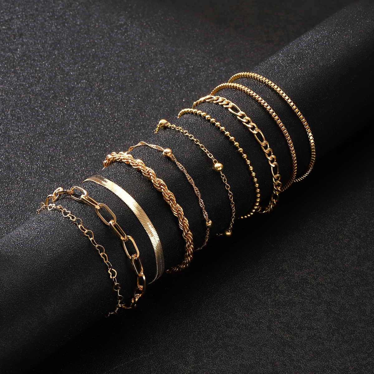 10pc Women's Stackable Bracelet Set, Everyday Wear