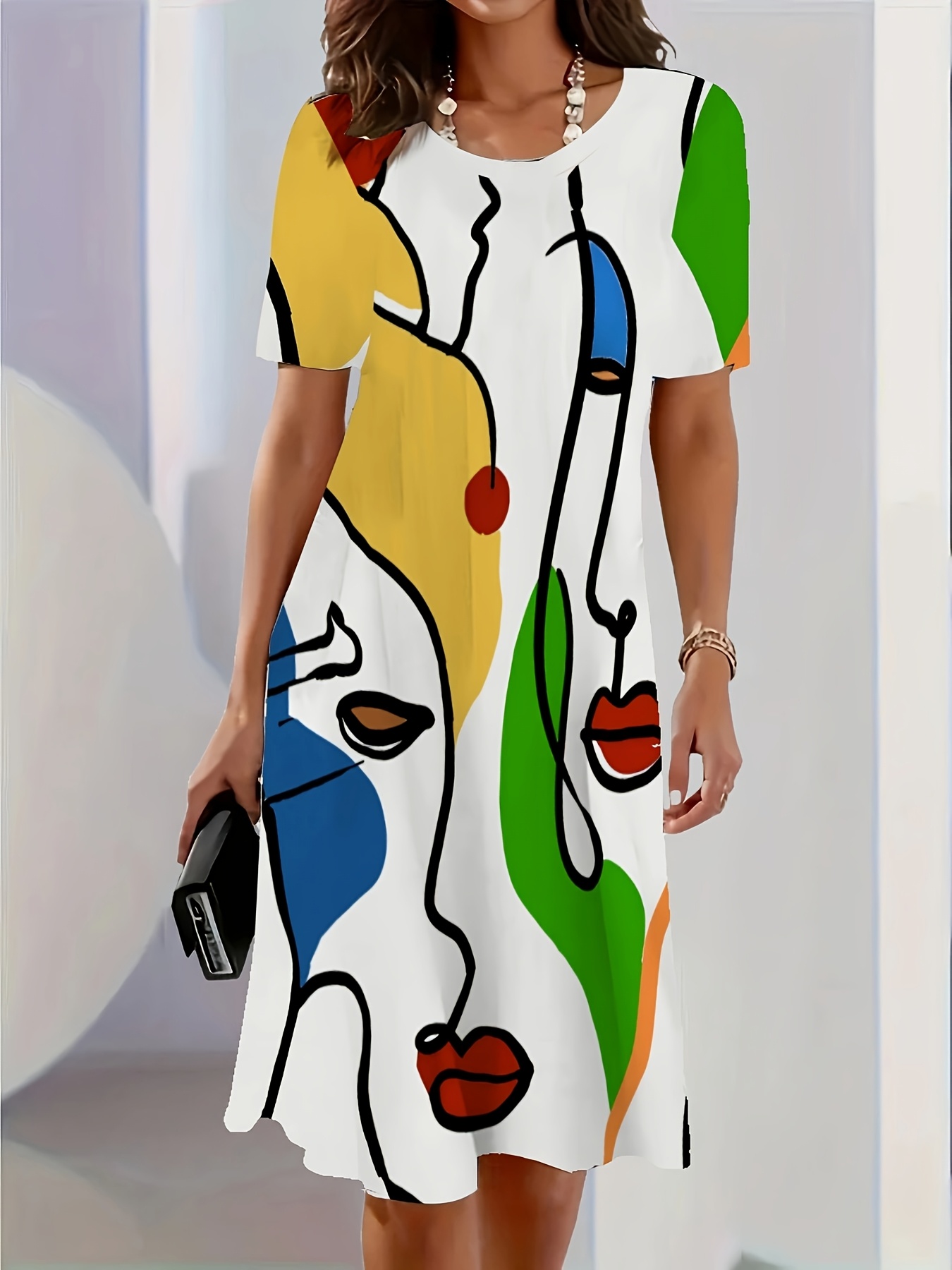 women's casual art print dress vibrant abstract - Temu Slovakia
