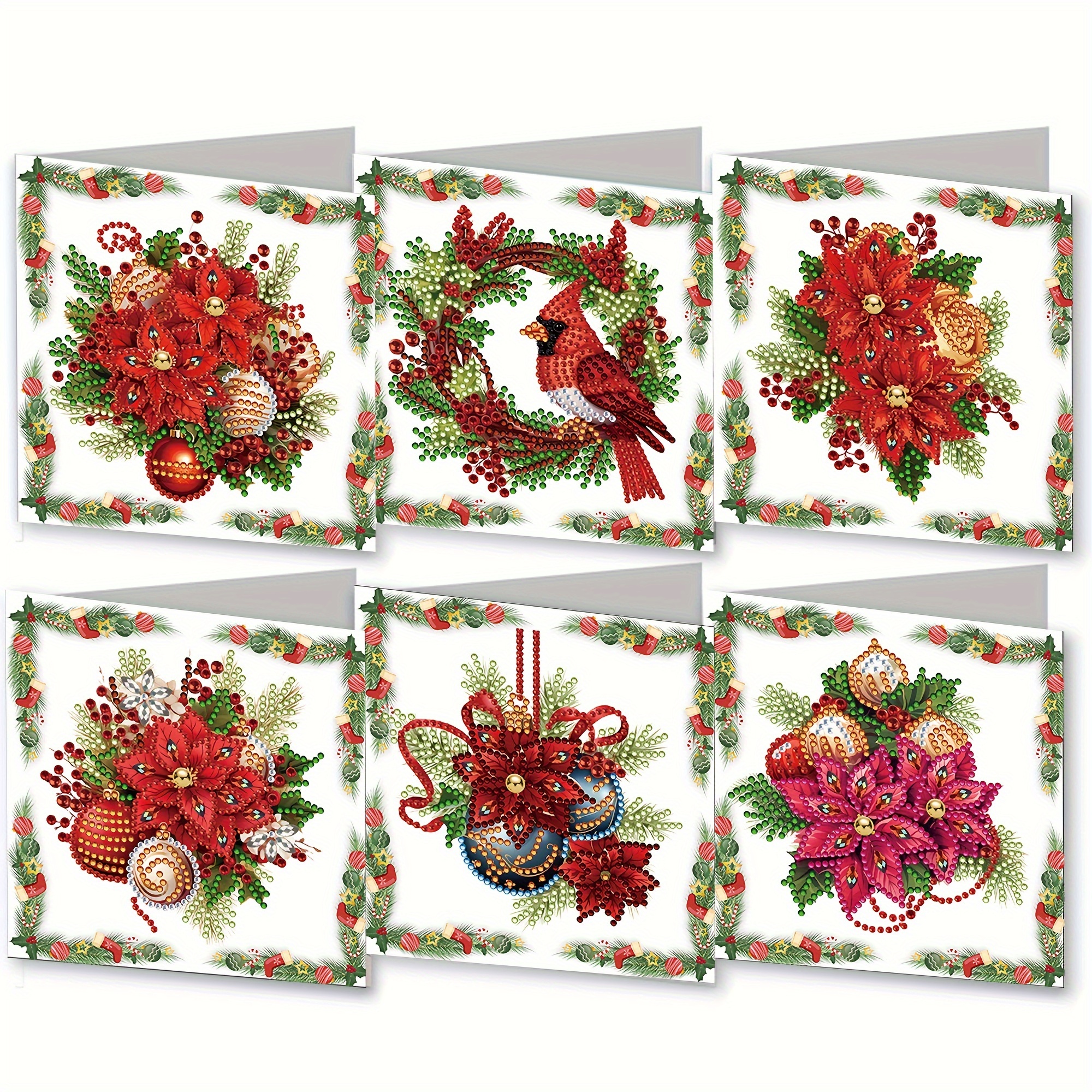 

6- Christmas Greeting Kit, & , Envelopes, Unique Diy Art For , , And