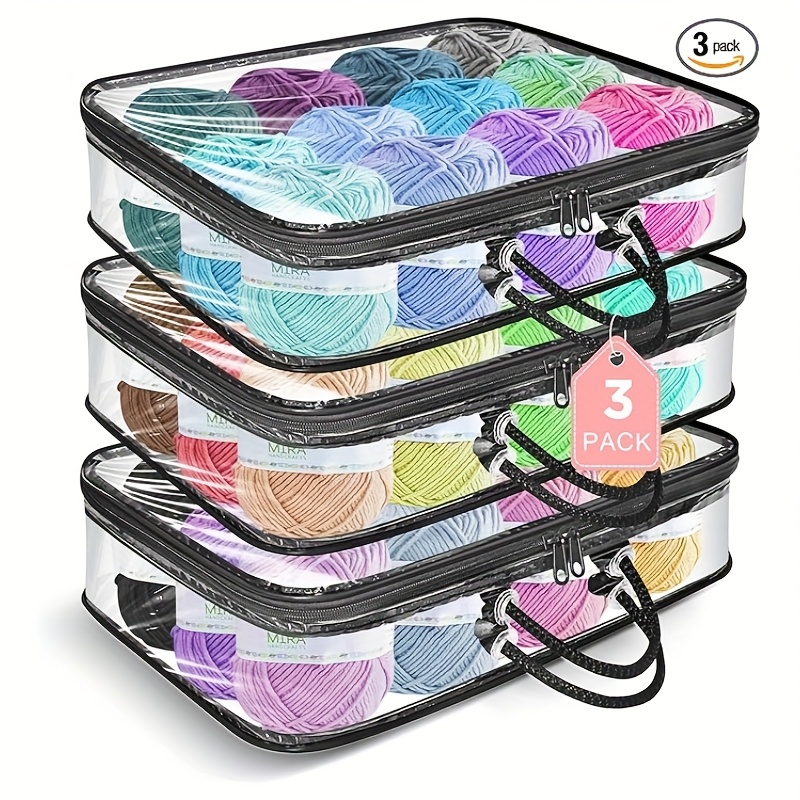 

3pcs Yarn Organizer, Clear Yarn Organizer For Yarn Storage, 12x16x4 Inches