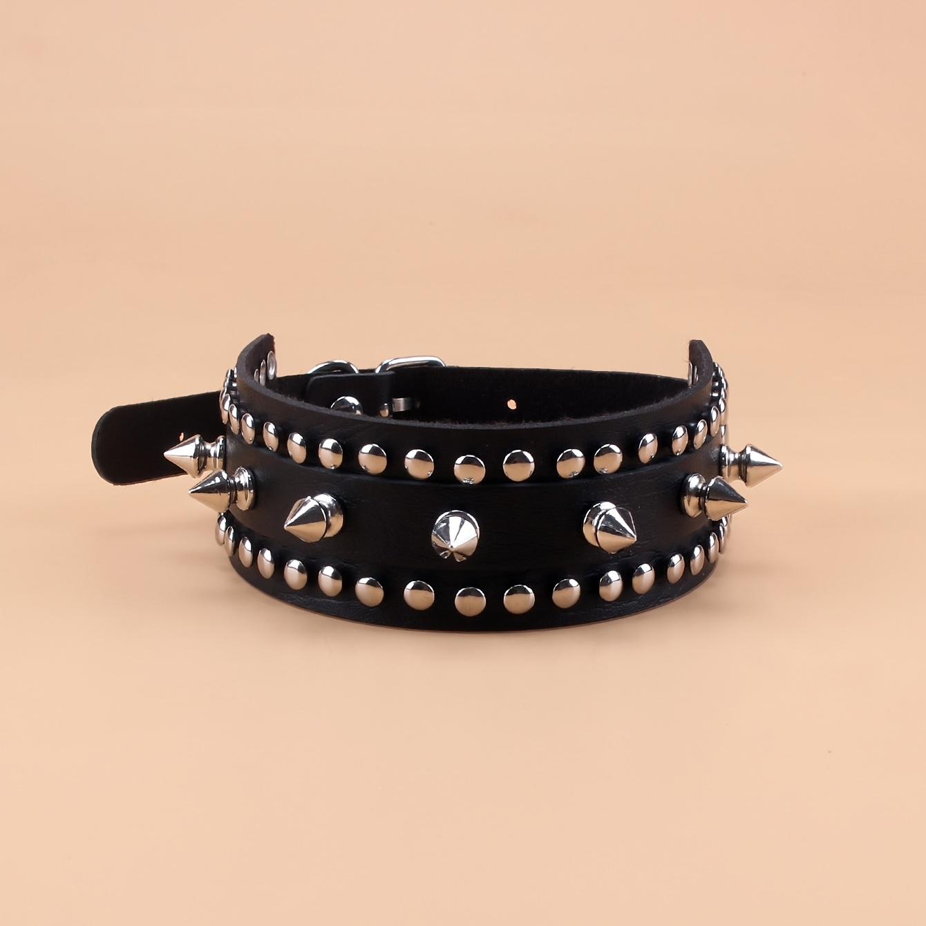 TEMU 1pc Collier Punk Gothique Hip-Hop Style , Cadeau de Nuit Boîte de Danse, Adapté à un , Col Rivet Réglable
