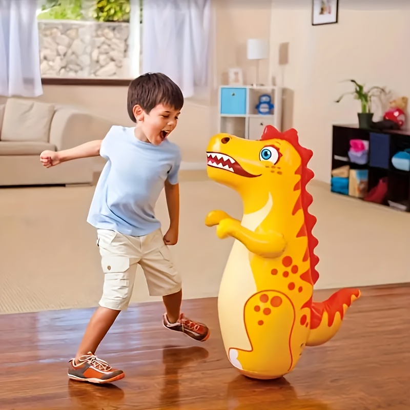 

Inflatable Dinosaur Punching Bag Toy For Kids 3-6 Years - Novelty Vertical Fighting Practice Puzzle Sandbag, Special Room Tumbler Exercise Toy