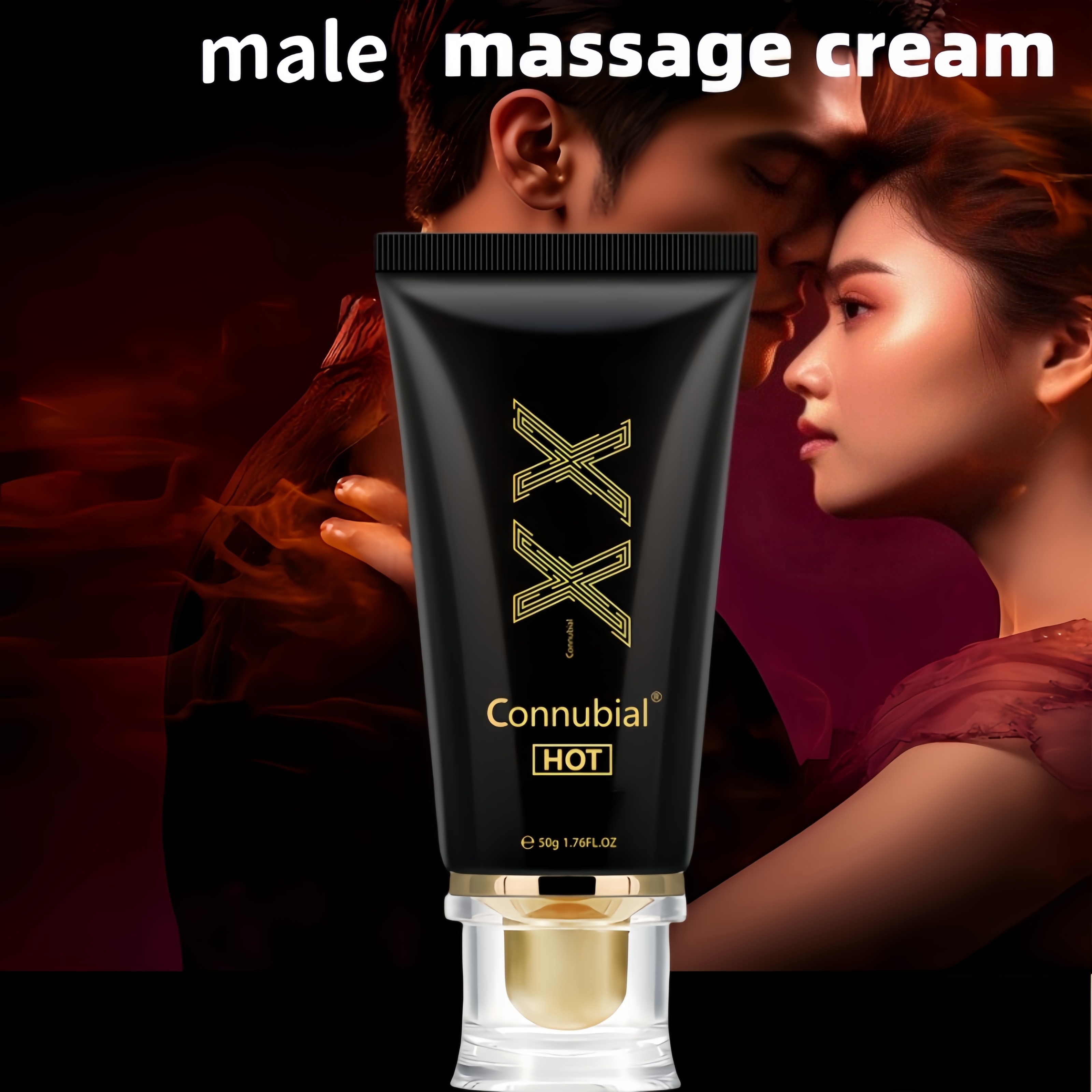 elegant black massage cream tube perfect for wedding bachelorette themed events christmas halloween new year valentines day and more no feathers no electricity required details 4