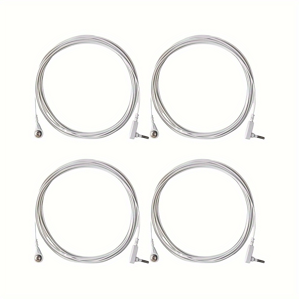 

4 Pcs Grounding Cables 15 Ft Replacement Cord With All Of Grounding Mats, Sheets & Pillowcases, Easy Replacement Accessory For