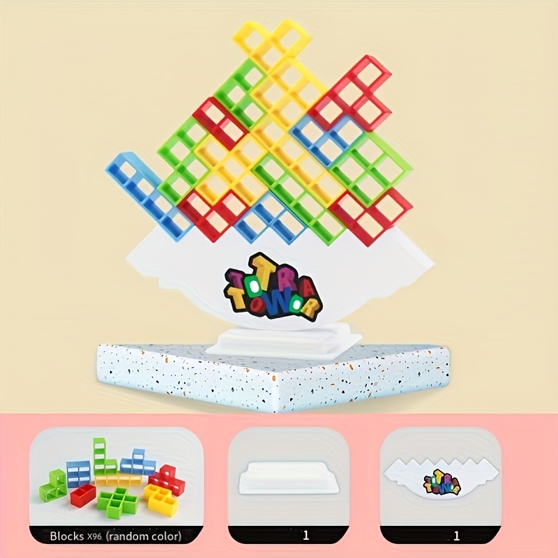 Stacking Toy, Fun Board Game, Balance Challenge, 32/48/64/80/96pcs, Suitable For Games And Parties, Colors Random