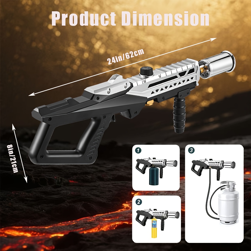 halloween christmas gift powerful barbecue torch gun propane torch gun adjustable   scorching torch for barbecuing camping welding and weeding propane tank not included 3