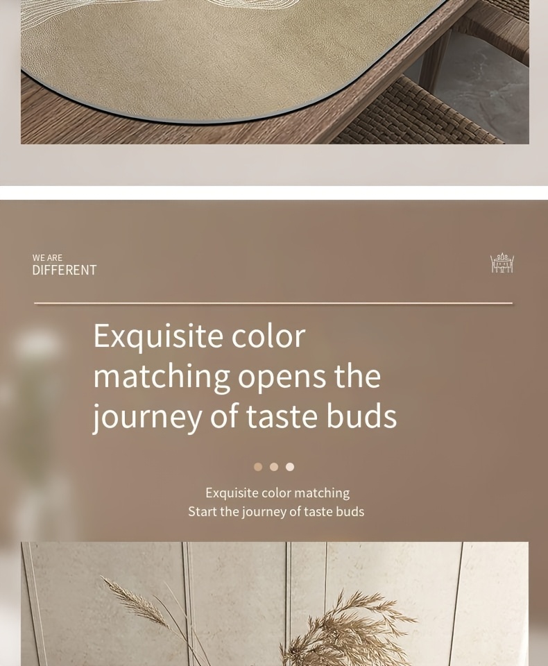 4pcs rectangular pu leather dining table placemats high quality heat resistant with minimalist white   on beige rounded edges for thanksgiving home parties everyday use holiday table decor elegant table setting mats Product details 4