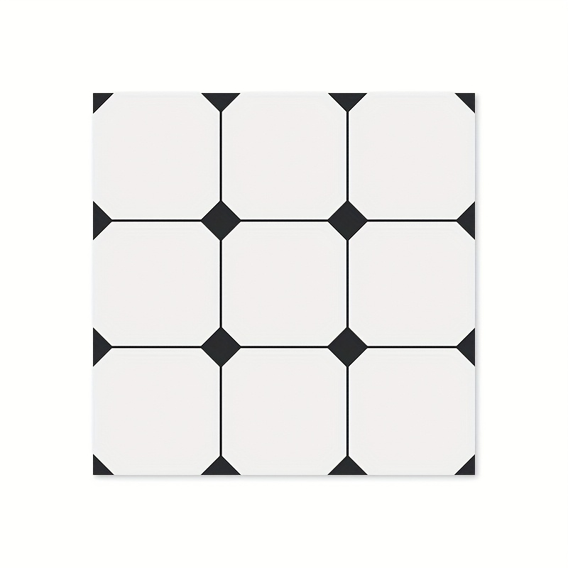 Image of 11.8x11.8in A European-style Self-adhesive Floor Sticker, Removable Tile Sticker, Durable, Waterproof, And Non-slip, Suitable For Home Decoration - Kitchen, Dining Room, Bedroom, Living Room
