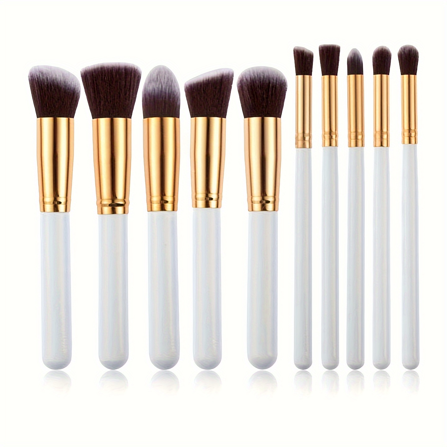 

10-piece Travel Mini Makeup Brush Set, Includes Foundation, Blush, Contour, Eyeshadow And Blending Brushes For Precision Application