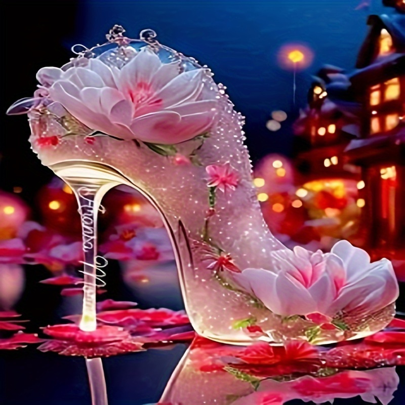 

5d Diamond Painting Kit - Round Gem Art For Beginners, Diy Craft & Wall Decor With High Heels Design