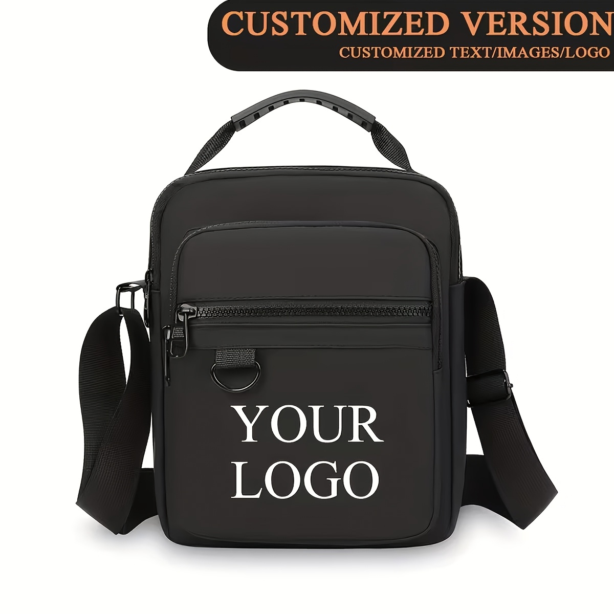 TEMU A Customizable Business Casual Crossbody Bag, Ideal For And Team-building Events. Printed With Logos, Text, And More. Versatile And Unisex,