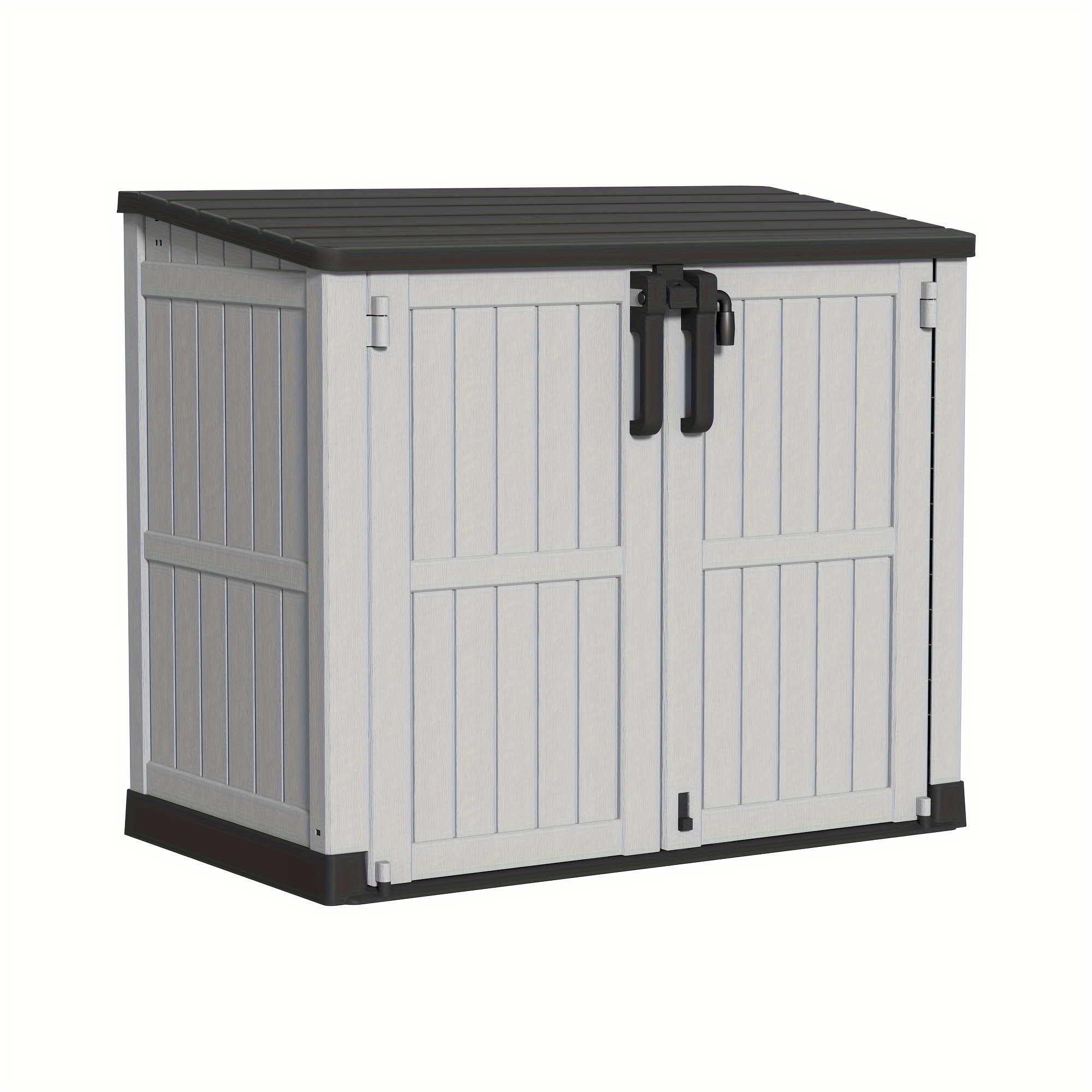 

Outdoor Horizontal Storage Sheds W/o Shelf, 35 Cu Ft Lockable Resin Waterproof Shed, Ideal For Garden Tools, Easy To Outdoor Storage Boxes, Cabinets, Racks