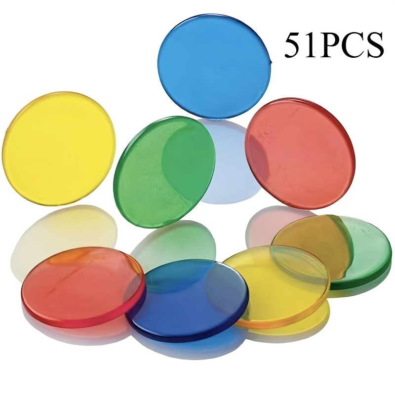 TEMU 1 de 51 pièces de cercles colorés de 25 mm, adaptés à la production de peinture à , cartes de décoration d' créatifs. Jetons de jeu de bingo