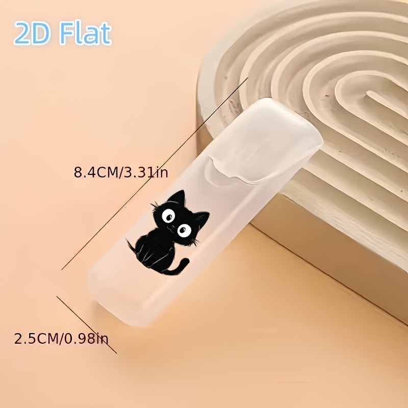 TEMU 1pc New Cute Black Cat Printed Pattern Portable Travel Swab Storage Box Dental Floss Storage Box (box ), Portable Storage, Jewelry Organization,