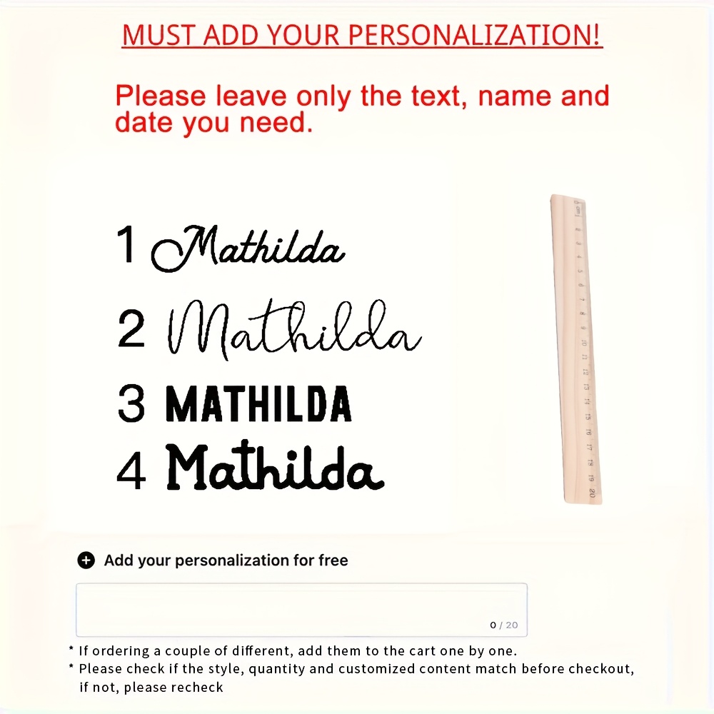 E-shop 1 Stück Personalisiertes Laser-Gravierbares Lineal mit Name/Text – Holz-Messlineal geeignet für Schule, Büro, Lehrer-Geschenke, Geburtstags- &